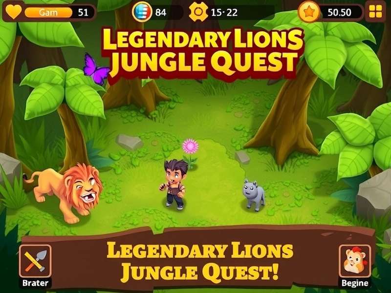 Legendary Lions Jungle Quest Game Screenshot